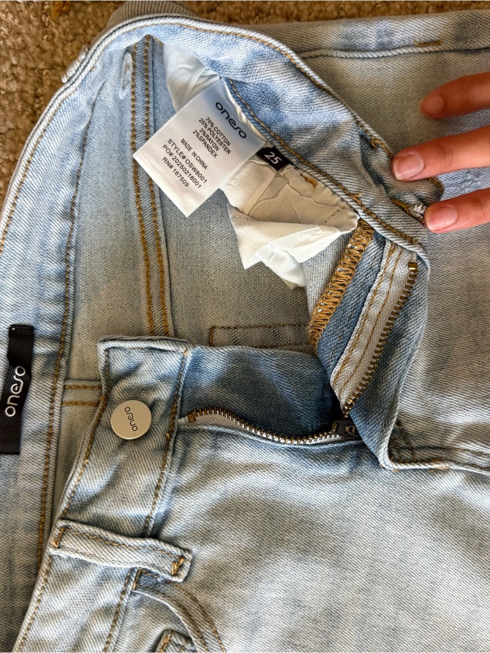 ONeO Light Wash Women's Jeans - Light Blue, Size 25